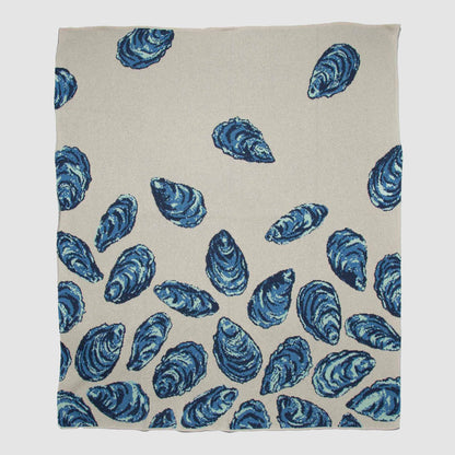 Oyster - Cotton Sustainable Knit Throw Blanket | Coastal