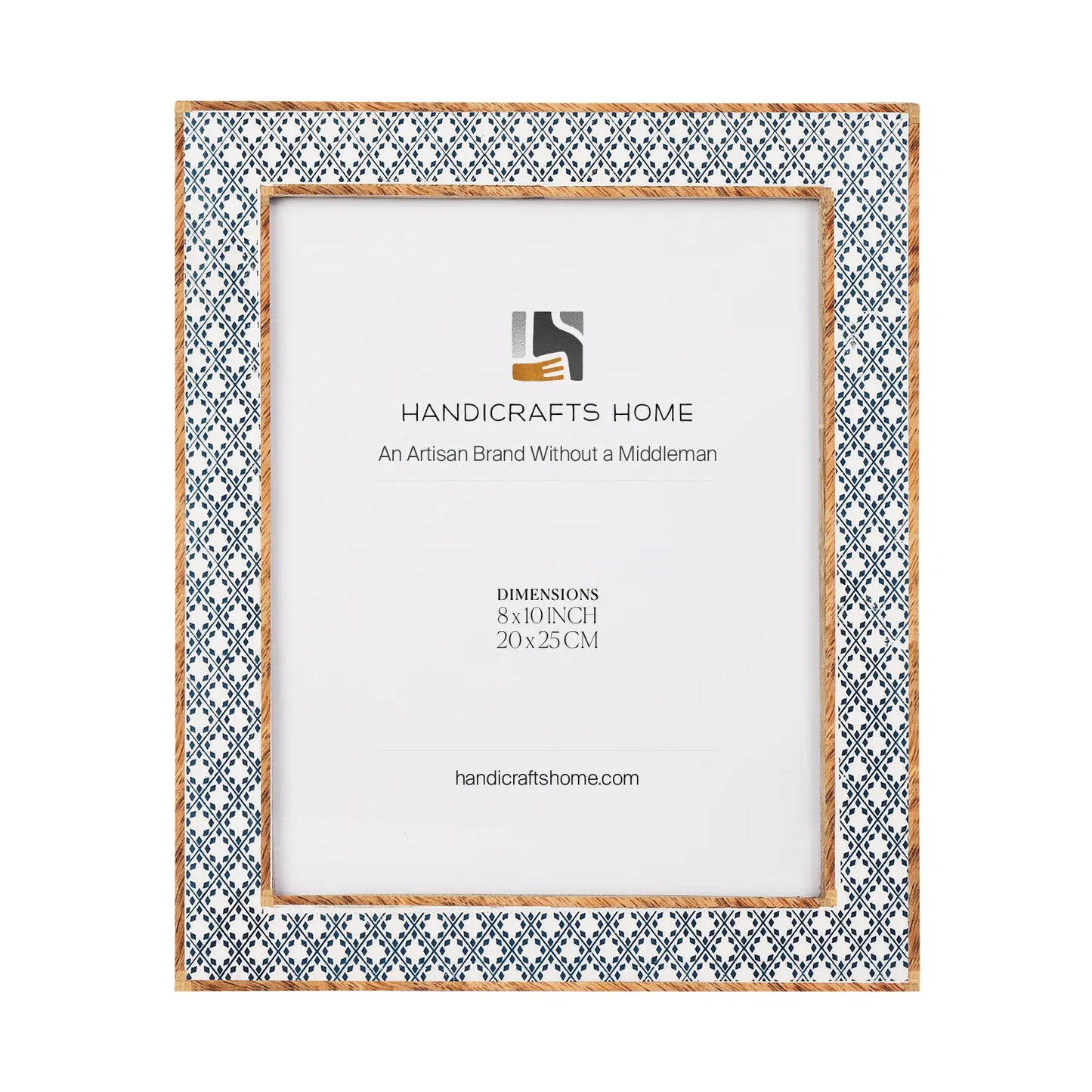 Rhythm Diamond Picture Frame Blue Resin Inlay 4x6 5x7 8x10