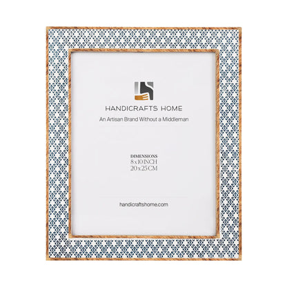 Rhythm Diamond Picture Frame Blue Resin Inlay 4x6 5x7 8x10