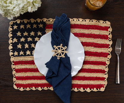 Ship Wheel Napkin Ring, Set of 4