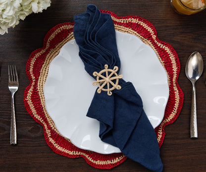 Ship Wheel Napkin Ring, Set of 4