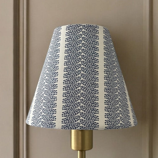Dottie Stripe Sconce Shade, Navy & Beige