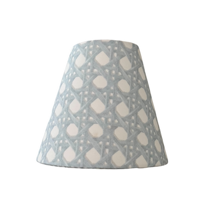 Sally Rattan Sconce Shade, Blue
