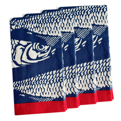 Sardines Dinner Napkins, Set of 4
