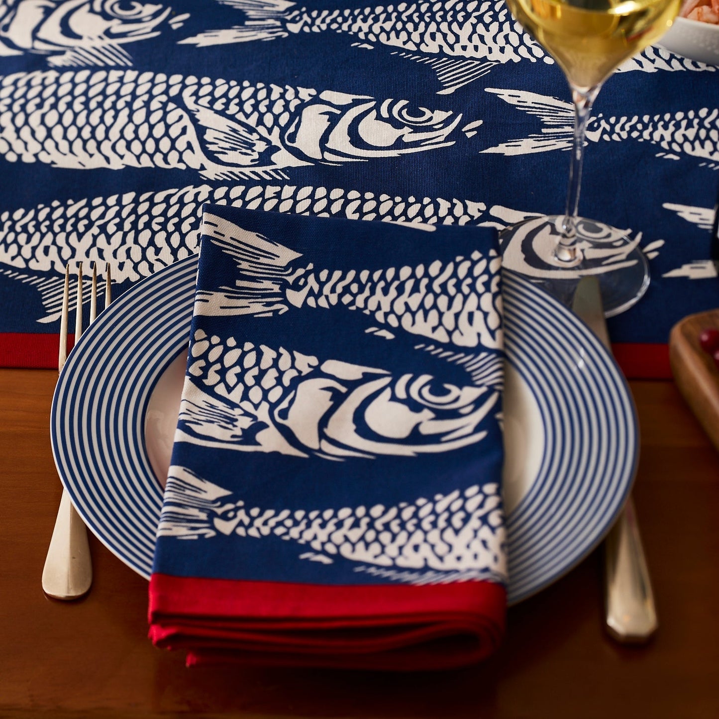Sardines Dinner Napkins, Set of 4