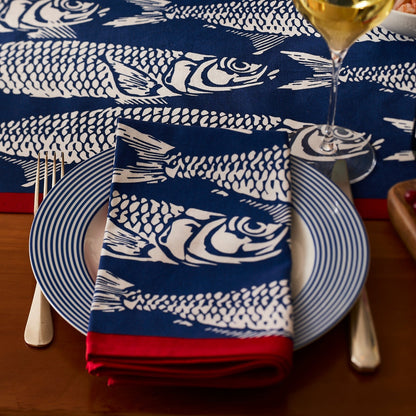 Sardines Dinner Napkins, Set of 4