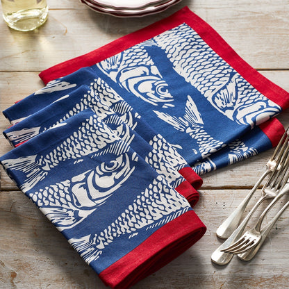 Sardines Dinner Napkins, Set of 4