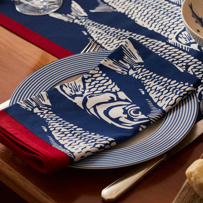 Sardines Dinner Napkins, Set of 4