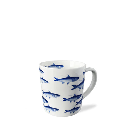 Porcelain School of Fish Coffee Mug