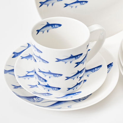 Porcelain School of Fish Coffee Mug