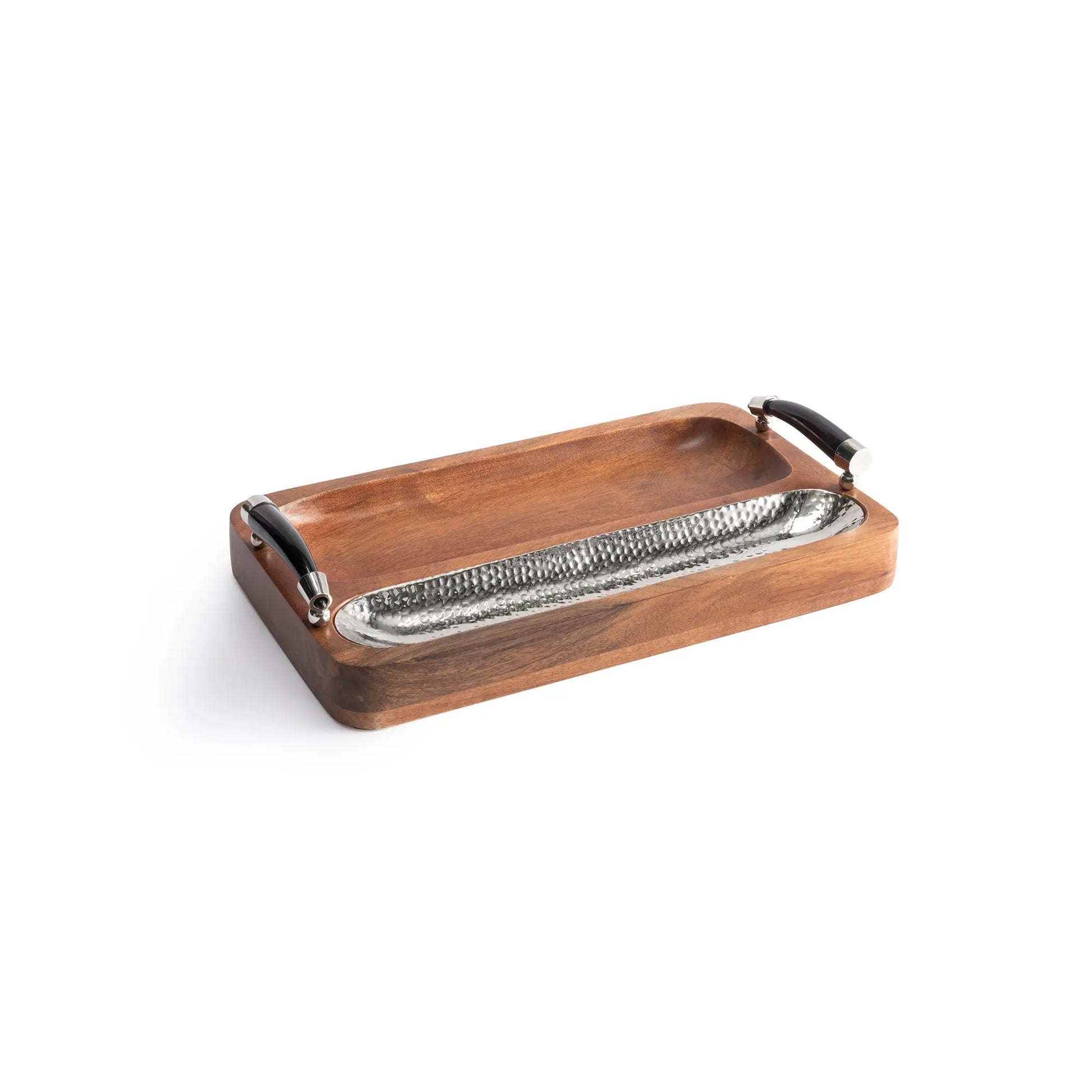 wood tray with handles