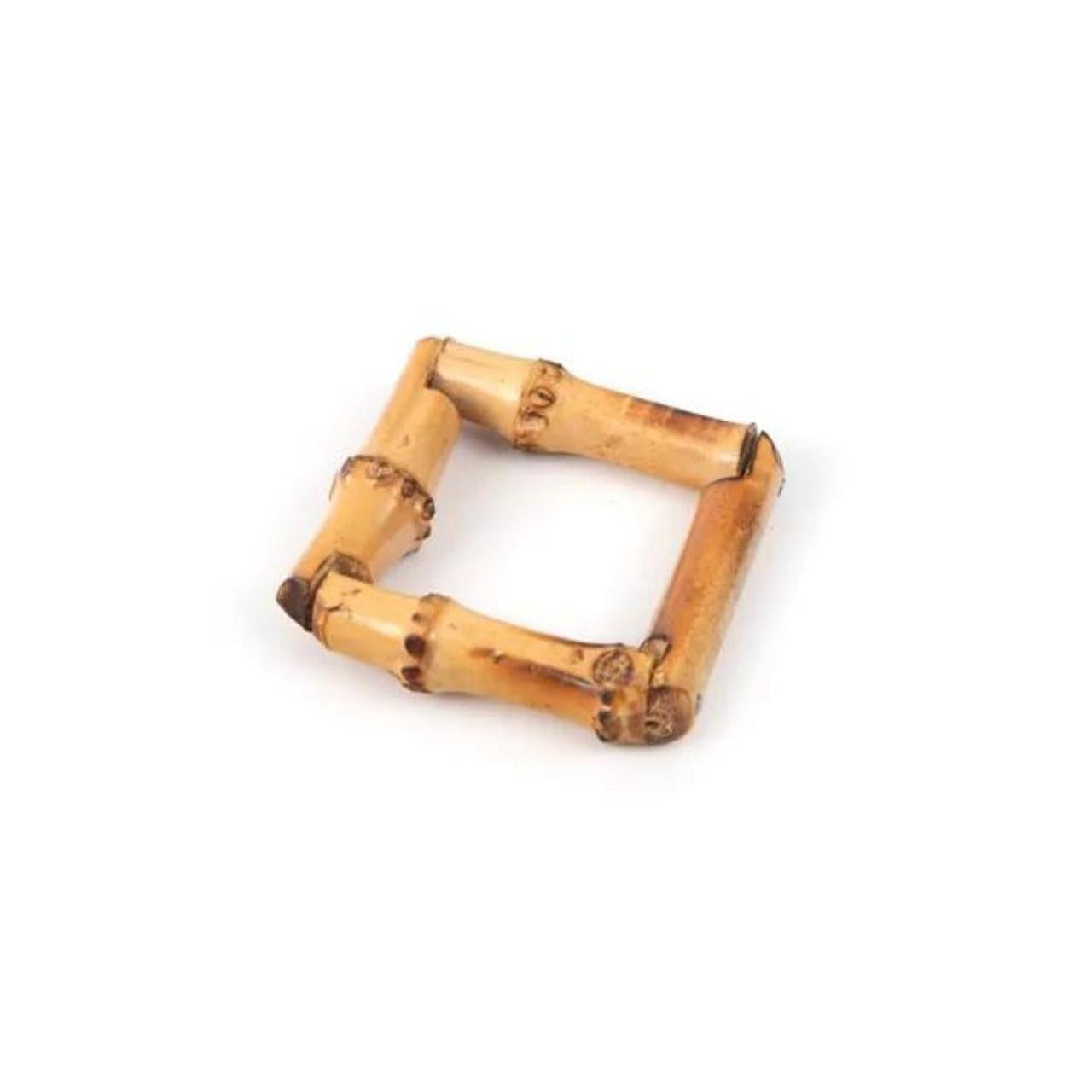 Square Bamboo Napkin Ring (Set of 4)