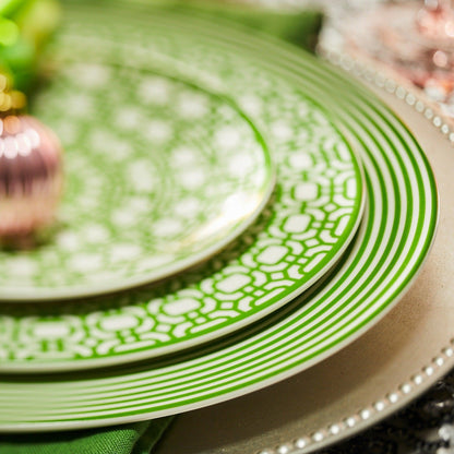 a close up of a plate on a table