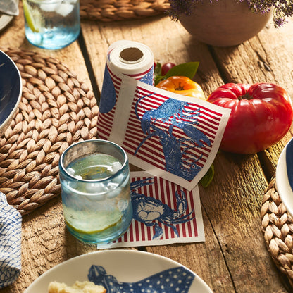 Seaside Stripes Cocktail Napkin Roll