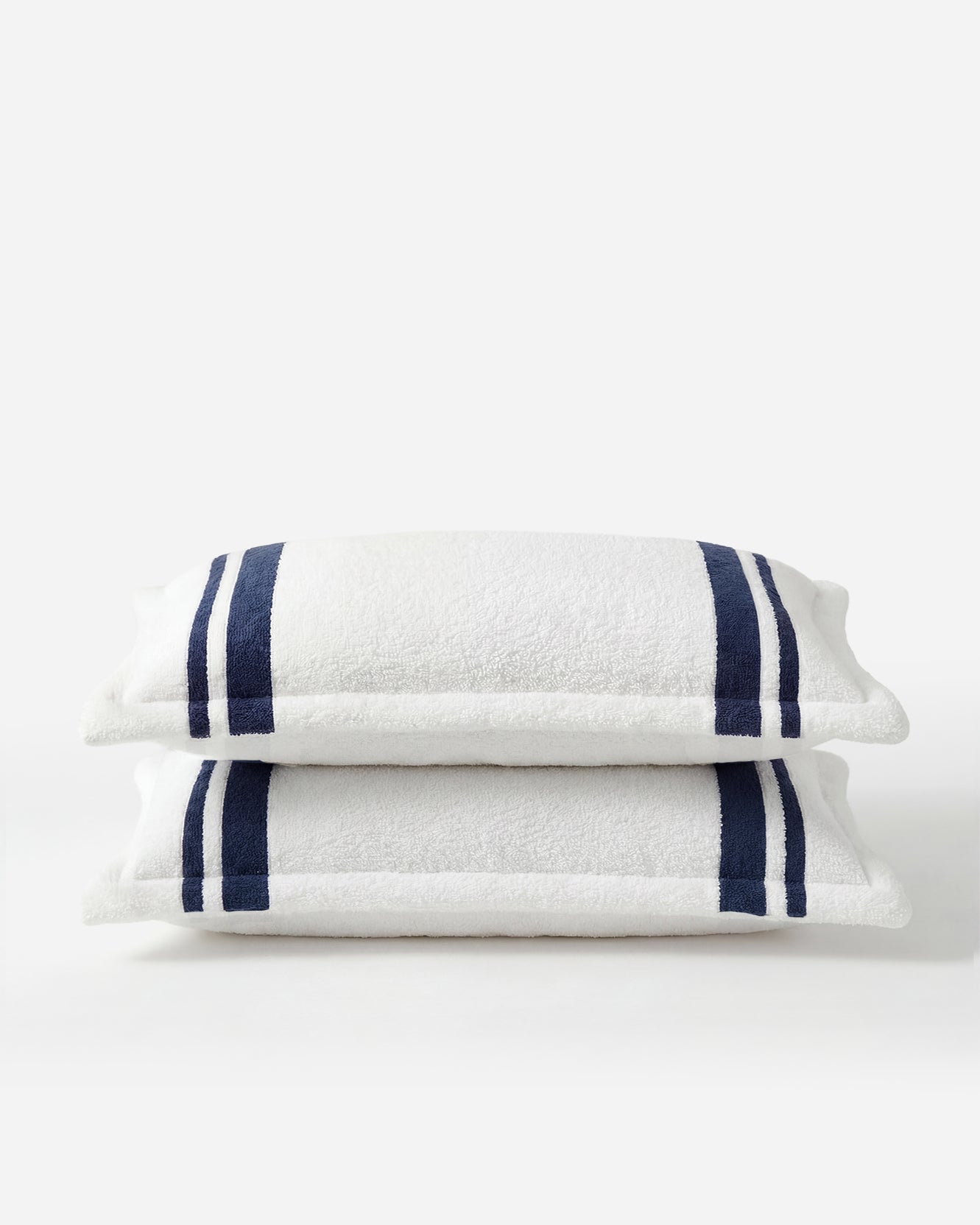 Amarena Snug Striped Sham Set - Coastal Striped Pillow Shams, Beach House Bedroom Decor