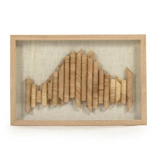 a shadow of a wooden fish in a shadow box