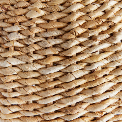 Close up of woven vase 