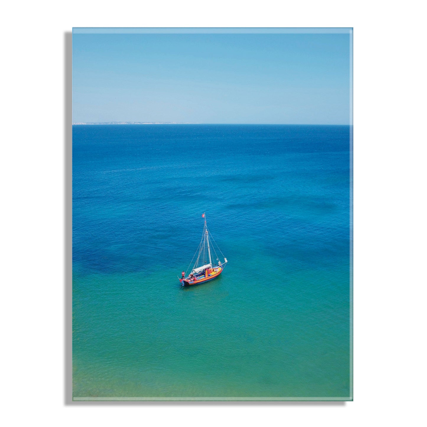 A Lagos Sail Floating Acrylic Art by Rachel Bolgov
