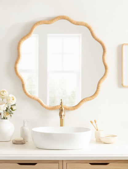 Rahfy Scallop Framed Wall Mirror