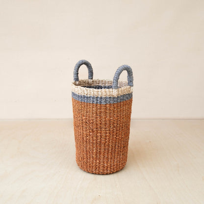 Coral Wicker Basket Vase