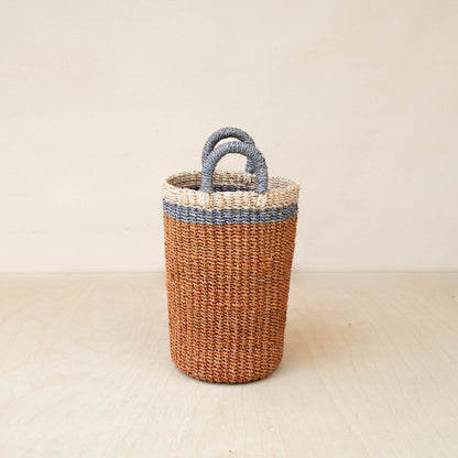 Coral Wicker Basket Vase