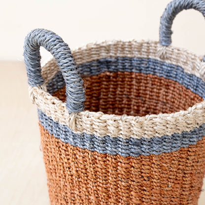 Coral Wicker Basket Vase