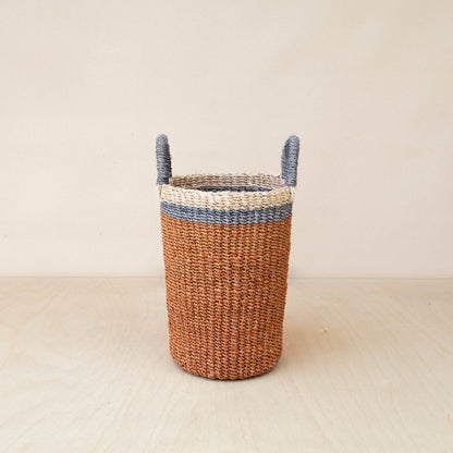 Coral Wicker Basket Vase
