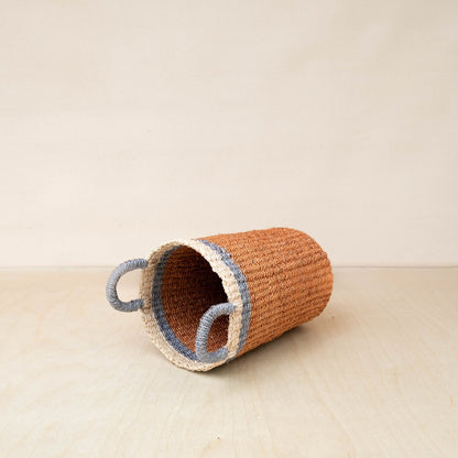 Coral Wicker Basket Vase