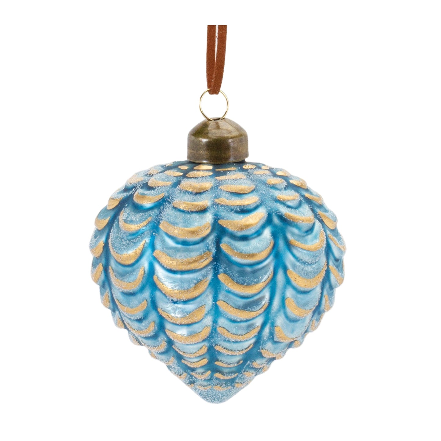 blue and gold glass christmas tree ornaments