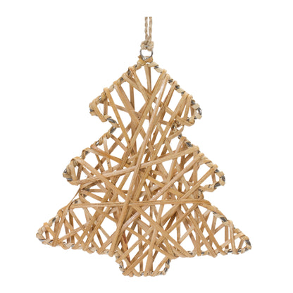 rattan christmas tree ornament