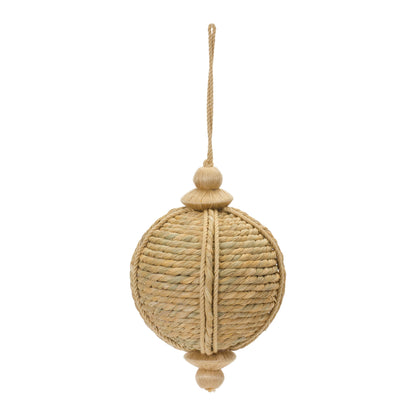 natural jute christmas ball ornament