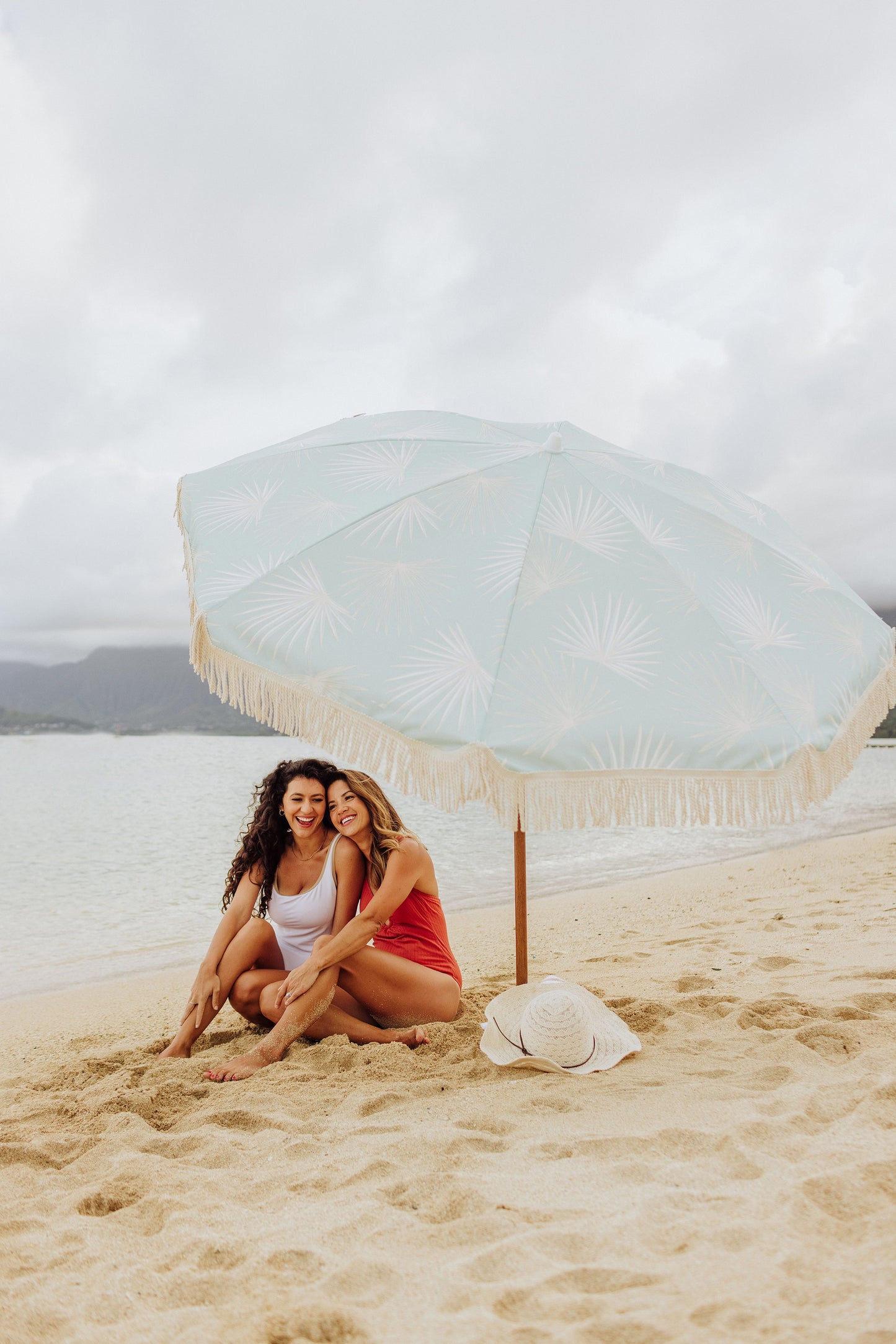 Summerland 6.5 ft. Portable Beach Umbrella - Coastal UV 50+ Sun Shade, Beach House Outdoor Entertaining