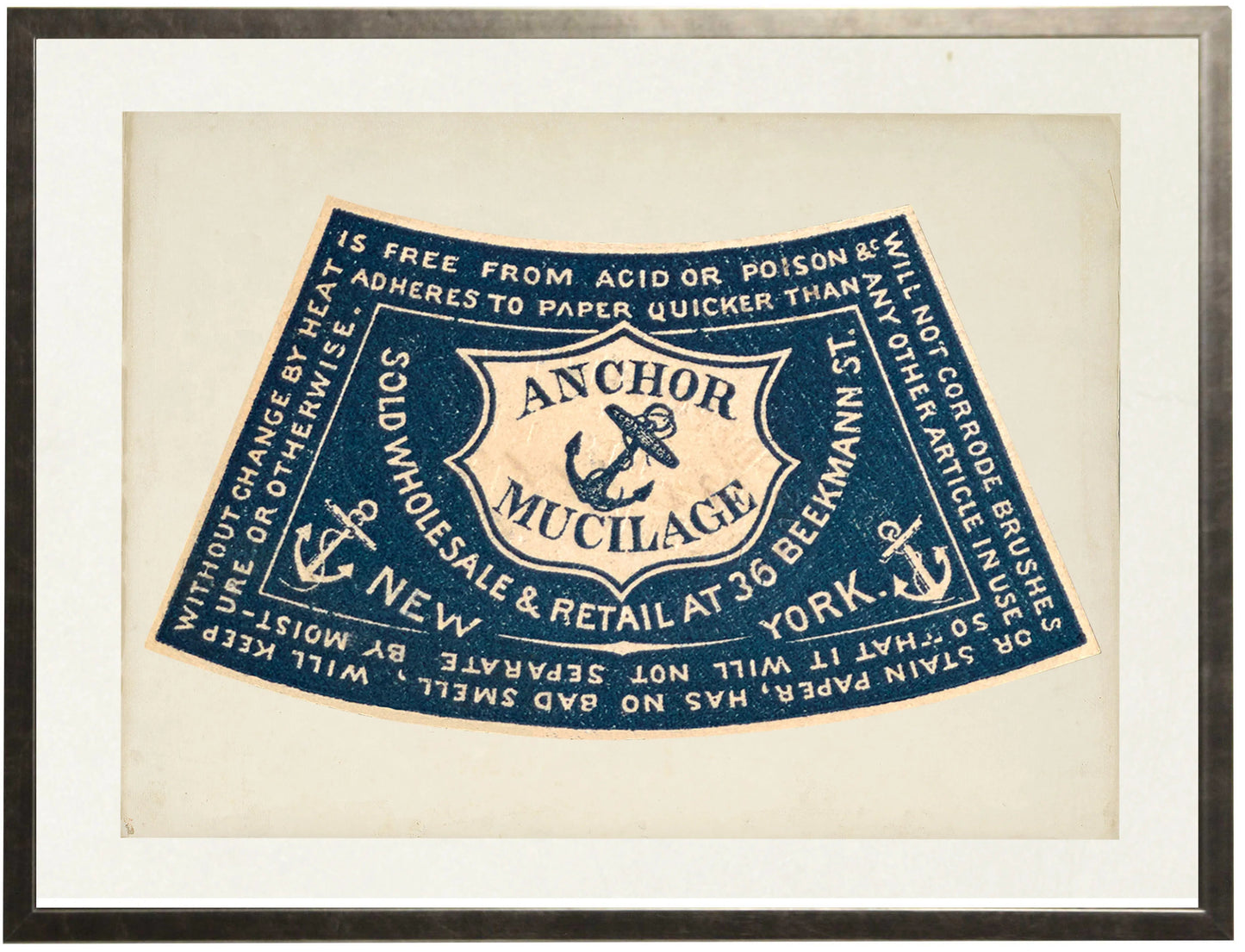 Vintage Anchor Label in Navy