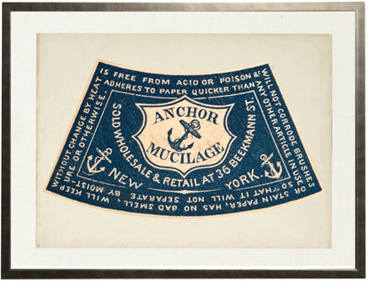Vintage Anchor Label in Navy