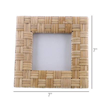 Square rattan photo frame 