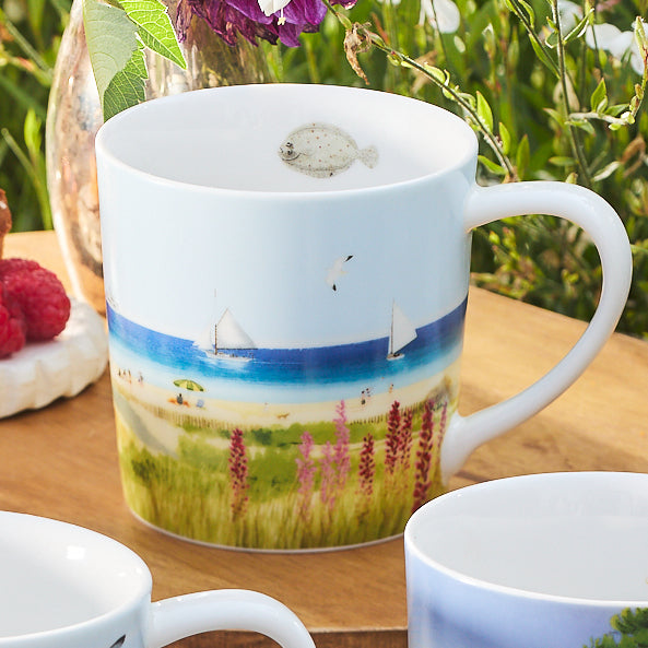 close up of coastal mug