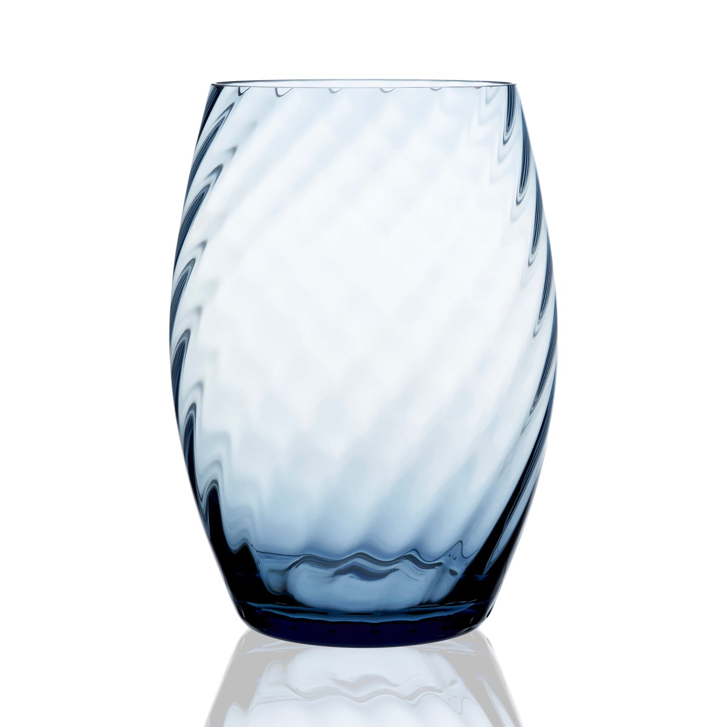 blue crystal hurricane candle holder