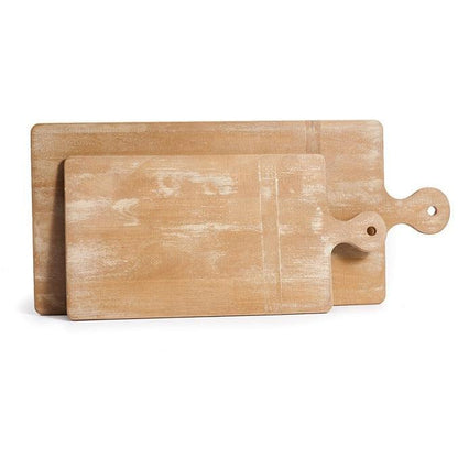two wood cutting boards