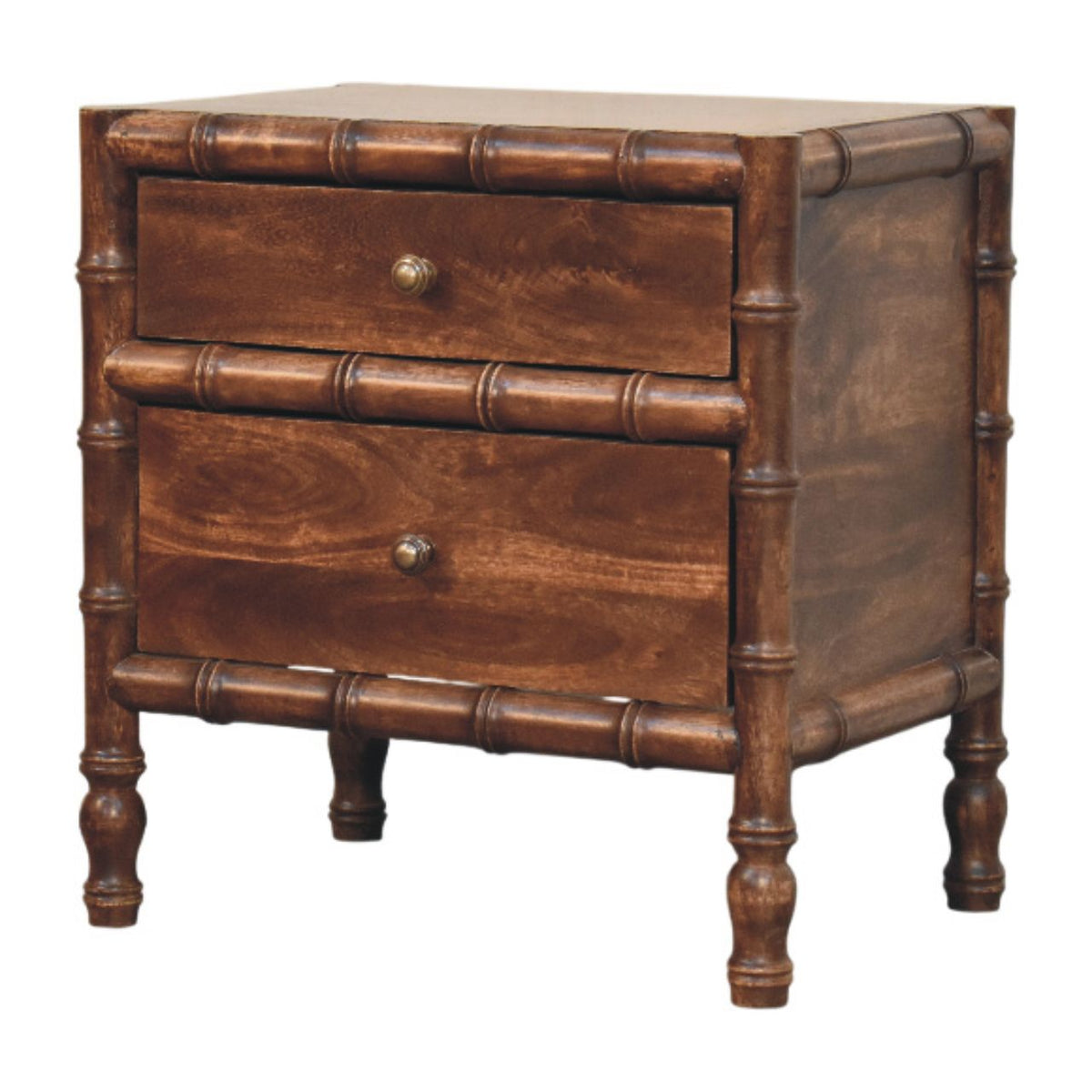 Solid Wood Bamboo Frame Nightstand