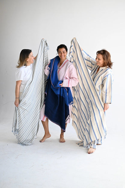 Blue Ivory Montauk Towel