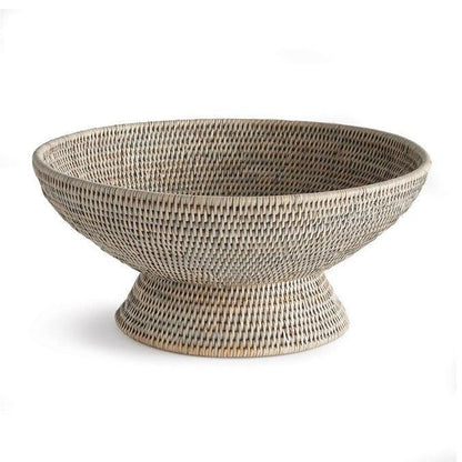 Rattan footed bowl