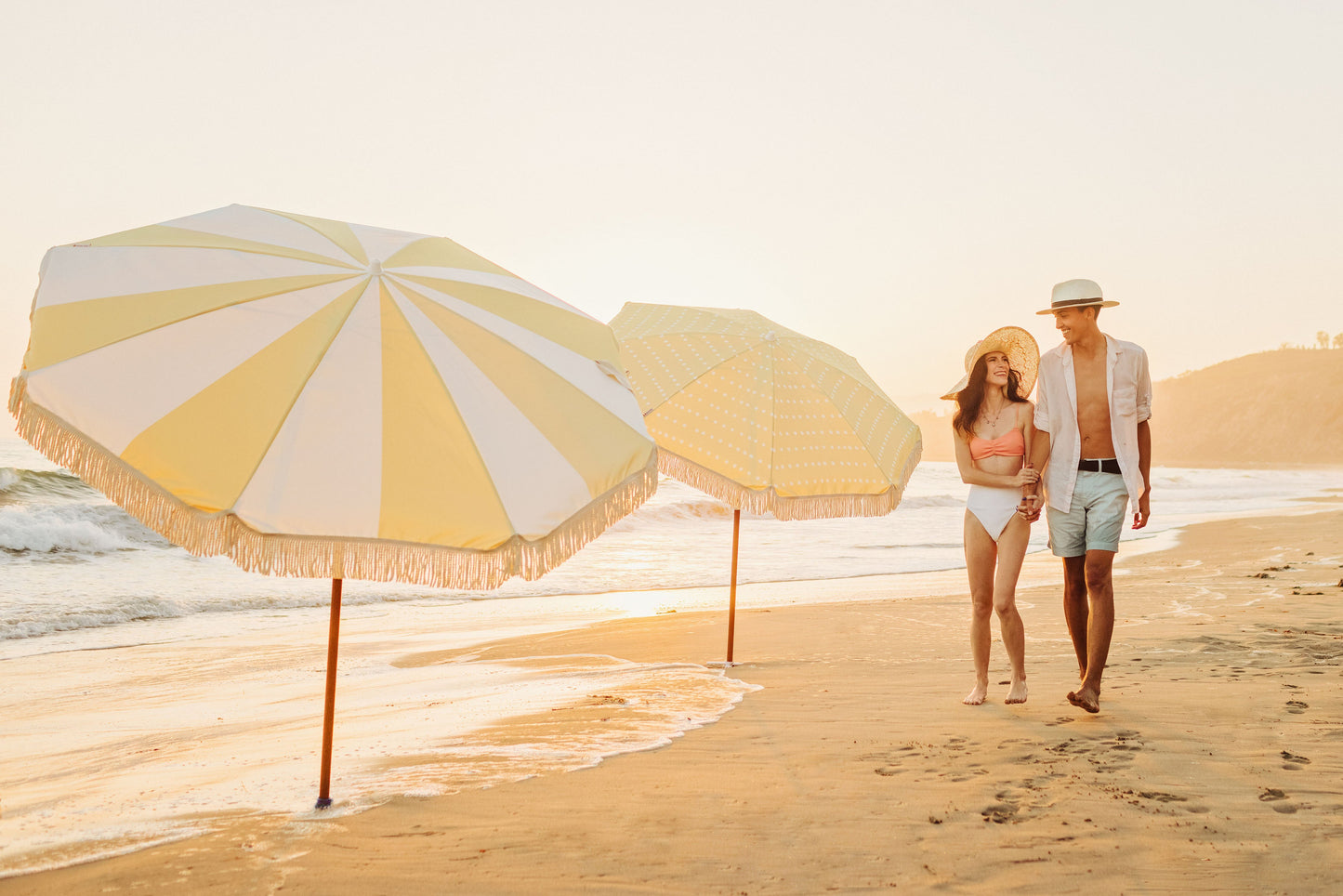 Summerland 6.5 ft. Portable Beach Umbrella - Coastal UV 50+ Sun Shade, Beach House Outdoor Entertaining