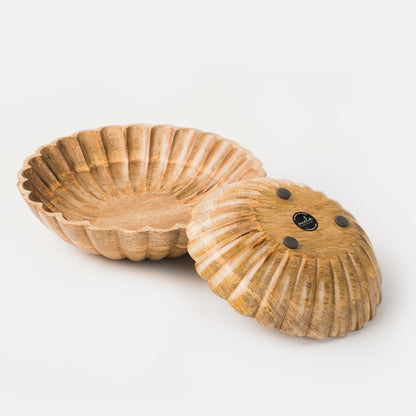 Scallop Serenity Natural Bowls, Set of 2