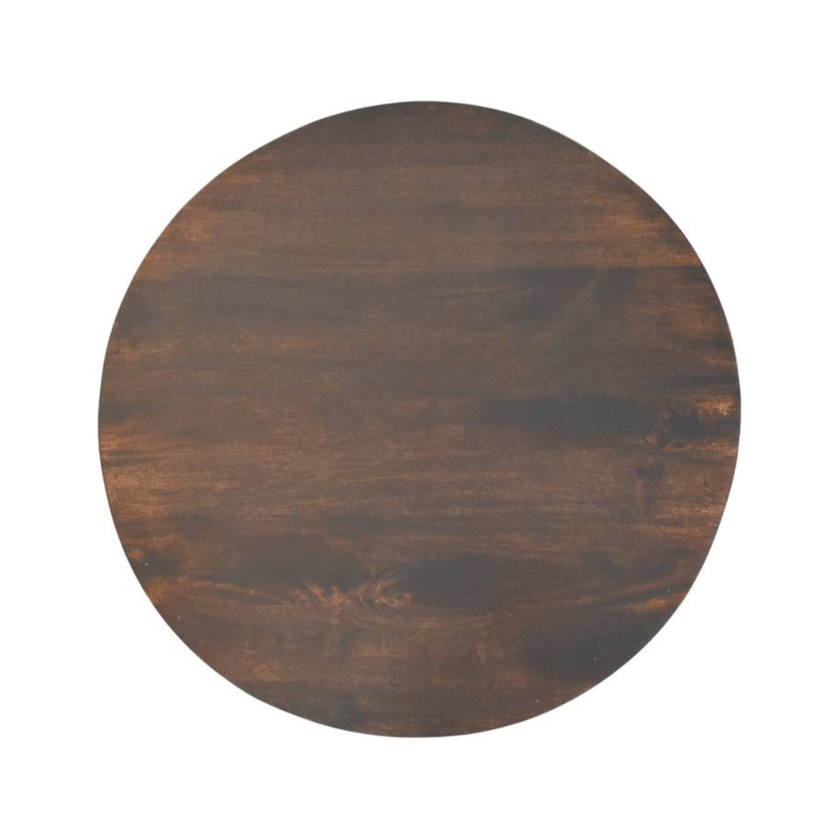 	Overhead view of the Monaco round mango wood coffee table top