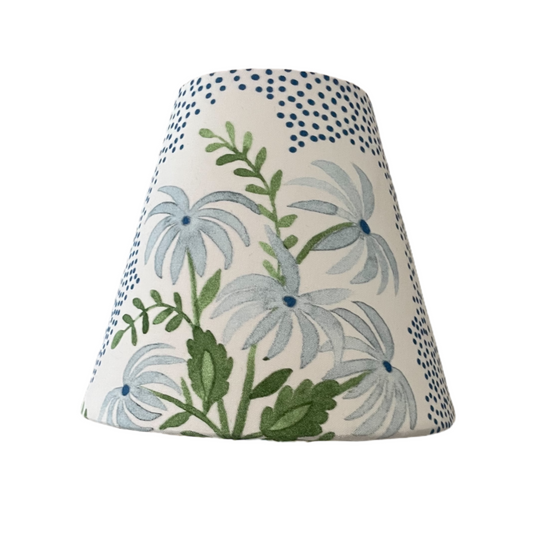Blue Floral Chandelier Lampshade