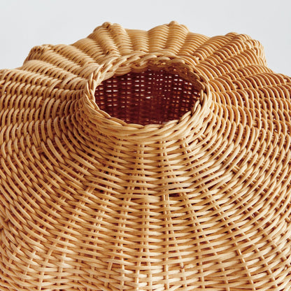 Close up of wicker vase