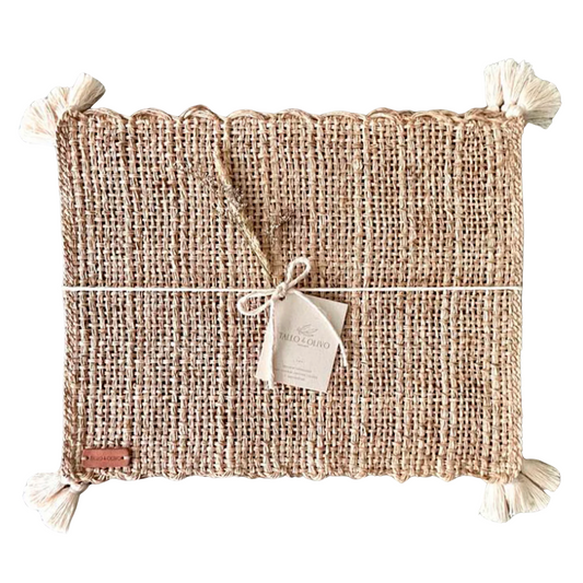 S/4 Rectangular Placemat with Tassels