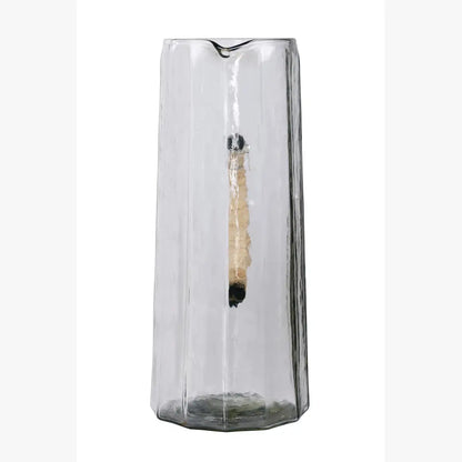 Hammered Glass Water Pitcher, Natural