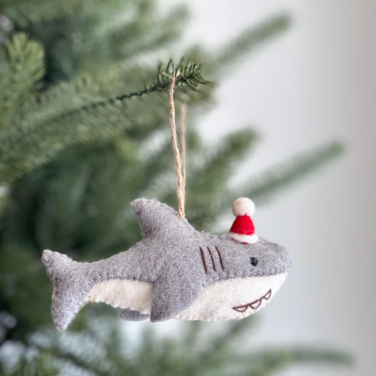 Felt Baby Shark Christmas Ornament