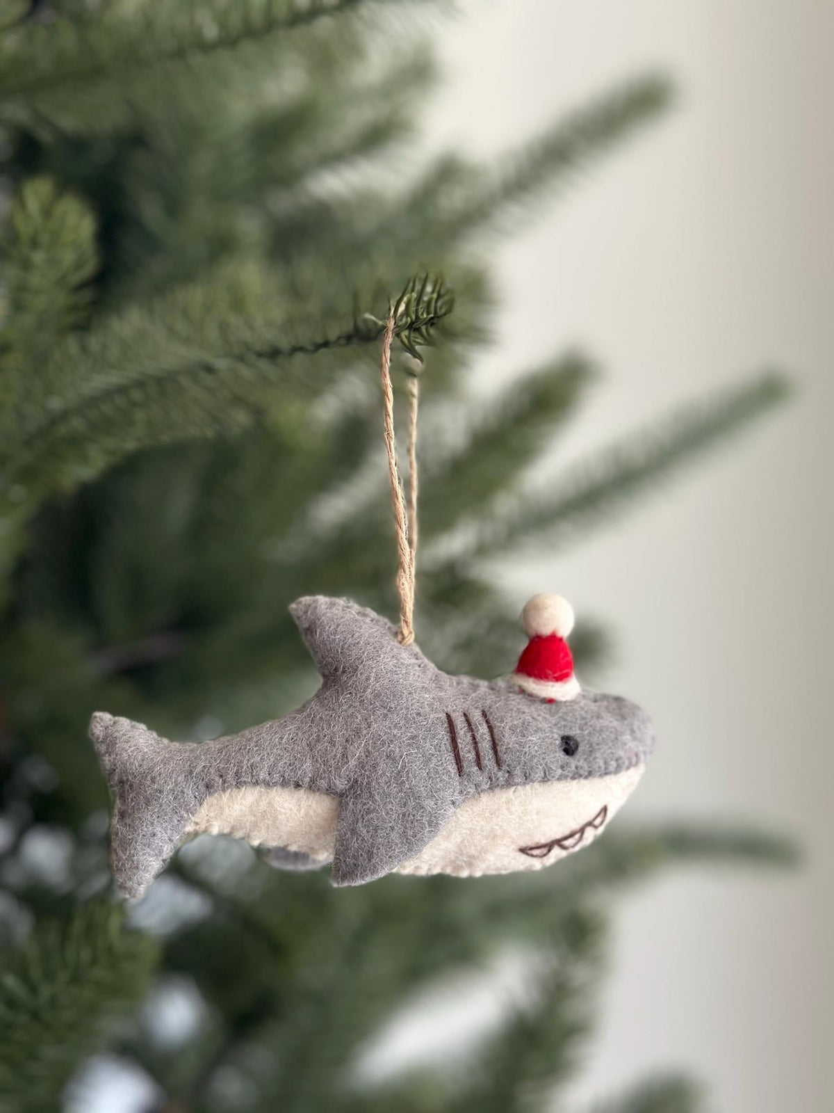 Felt Baby Shark Christmas Ornament